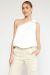 satin one shoulder bubble hem top - RK Collections Boutique