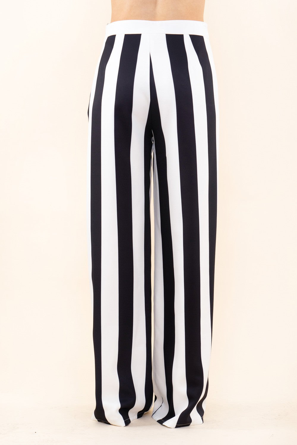 vertical stripe wide leg pants