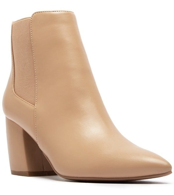 pointy toe block heel bootie