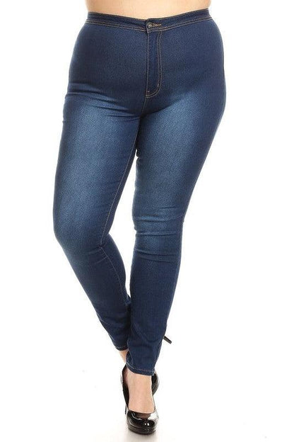 GP3101 PLUS high waist stretch skinny jeans - RK Collections Boutique