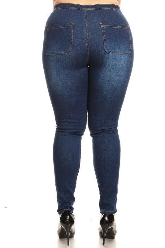 GP3101 PLUS high waist stretch skinny jeans - RK Collections Boutique