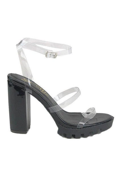 snake strap high heel with buckle strap - RK Collections Boutique