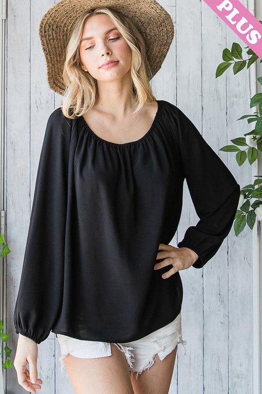 PLUS off the shoulder blouse - RK Collections Boutique