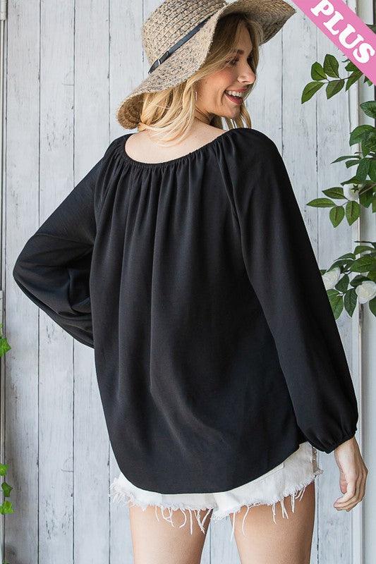 PLUS off the shoulder blouse - RK Collections Boutique