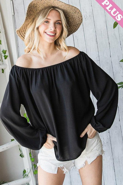 PLUS off the shoulder blouse - RK Collections Boutique