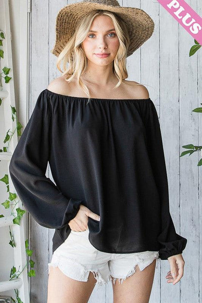 PLUS off the shoulder blouse - RK Collections Boutique