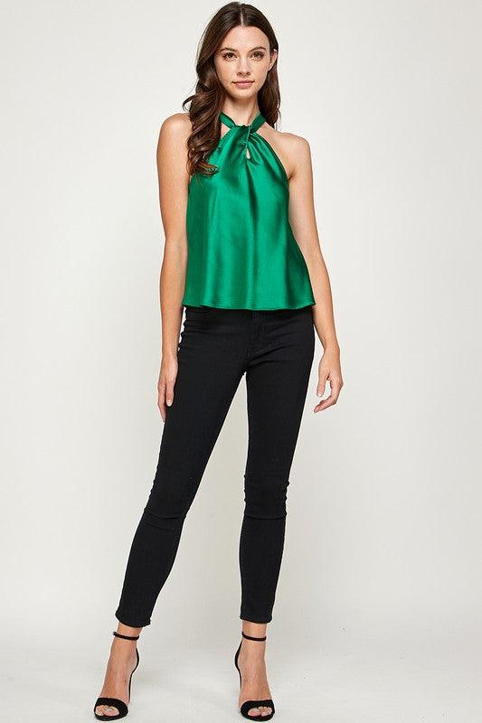 satin halter top - RK Collections Boutique