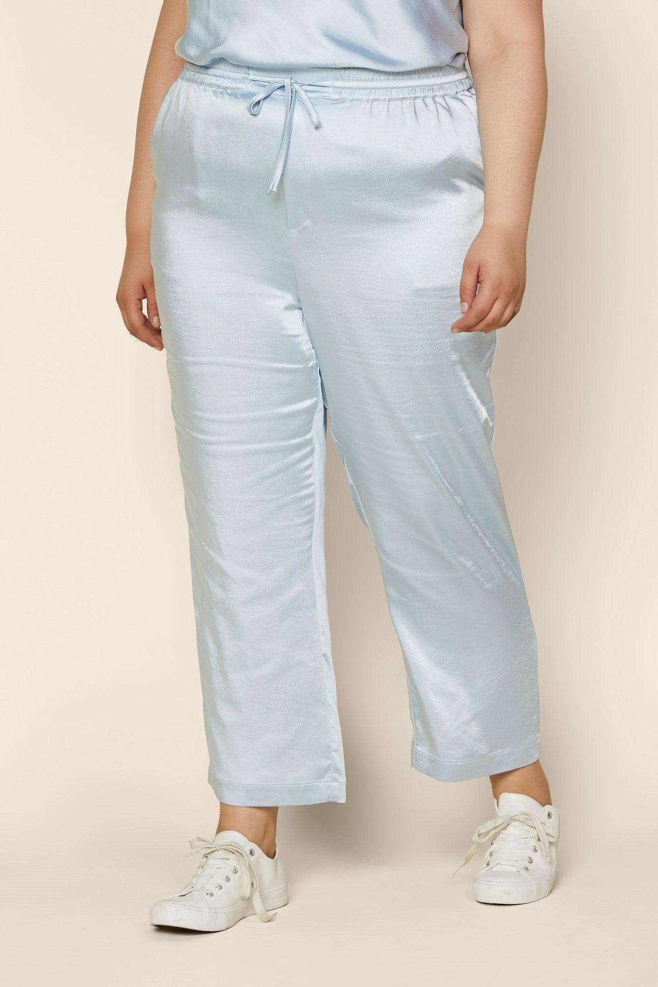 PLUS easy pull on satin jogger pants - RK Collections Boutique