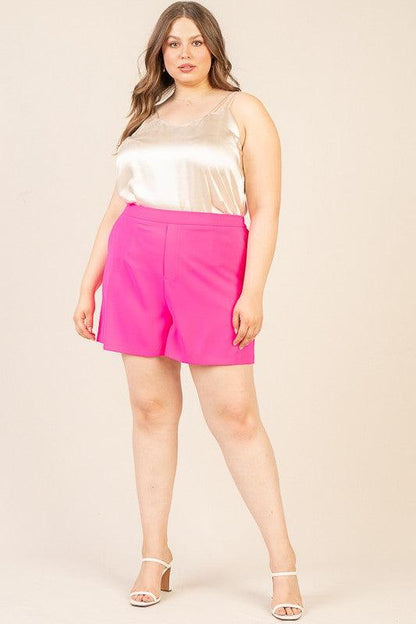 PLUS flat front shorts - RK Collections Boutique