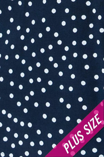 PLUS button front polka dot tank top - RK Collections Boutique