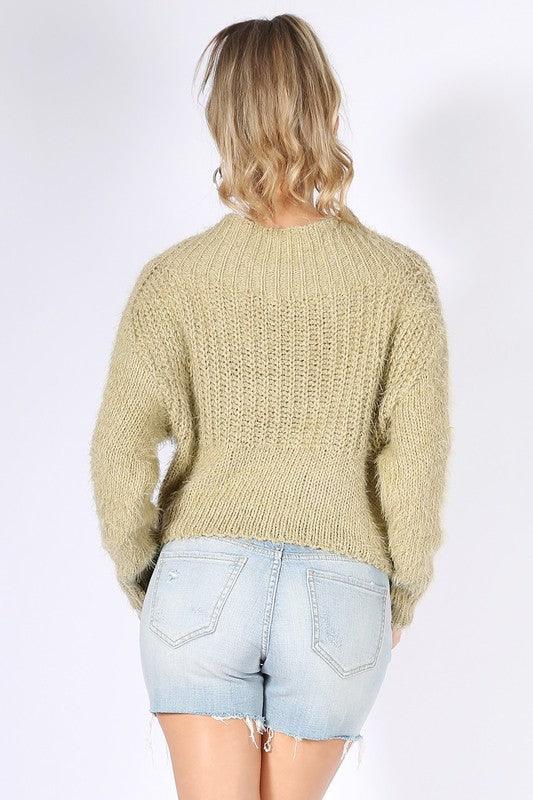 Loose Off Shoulder Neck Sweater - RK Collections Boutique