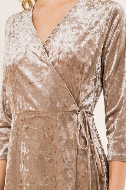 PLUS velvet wrap dress - RK Collections Boutique