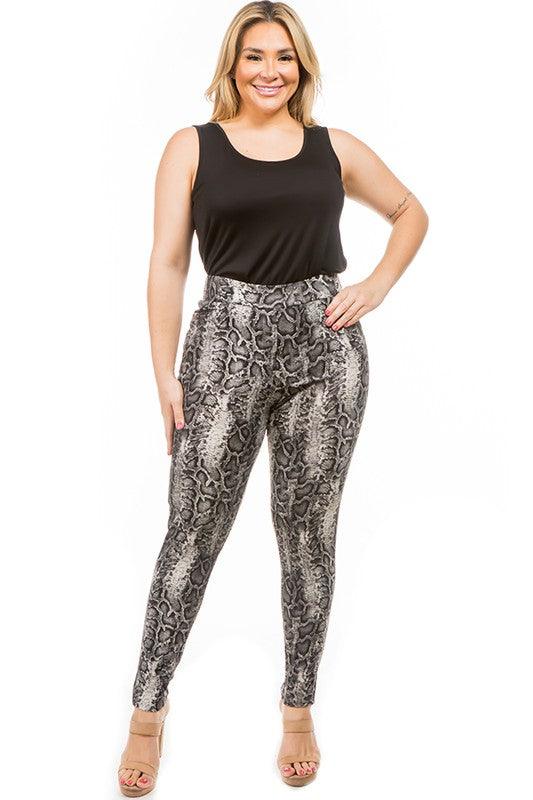 PLUS Printed snake Leggings - RK Collections Boutique