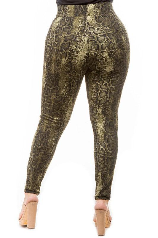 PLUS Printed snake Leggings - RK Collections Boutique