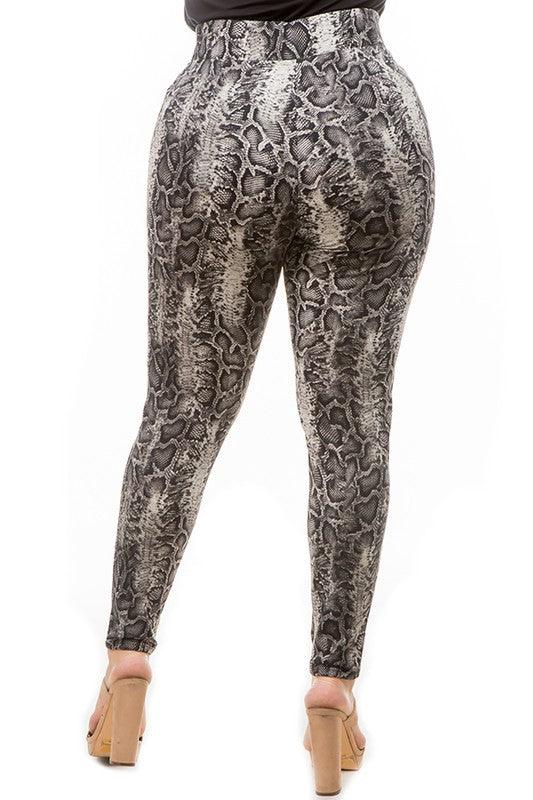 PLUS Printed snake Leggings - RK Collections Boutique