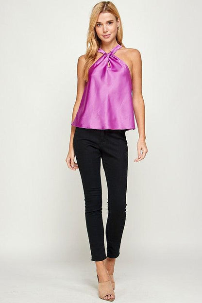 satin halter top - RK Collections Boutique