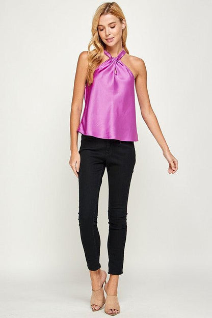 satin halter top - RK Collections Boutique