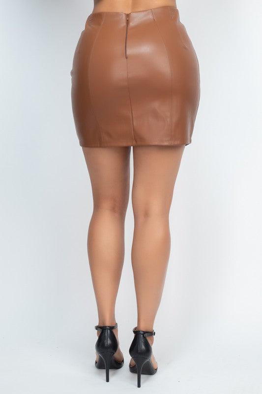 faux leather mini skirt - RK Collections Boutique