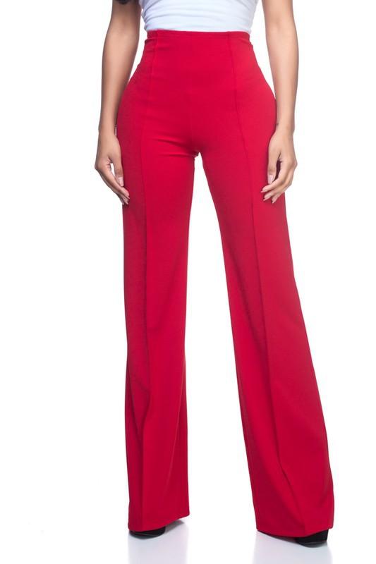 High waist flare leg pants - RK Collections Boutique