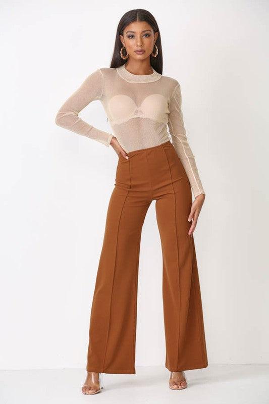 High waist flare leg pants - RK Collections Boutique