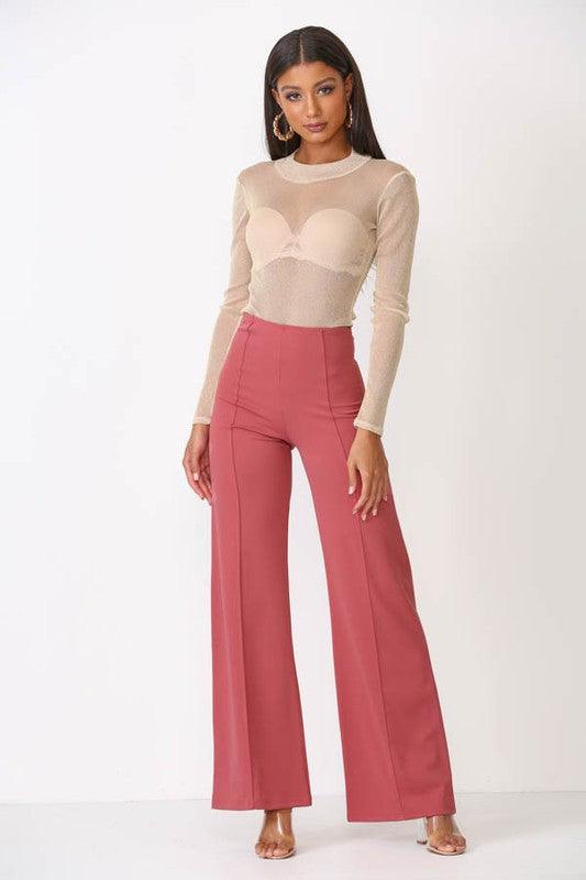 High waist flare leg pants - RK Collections Boutique