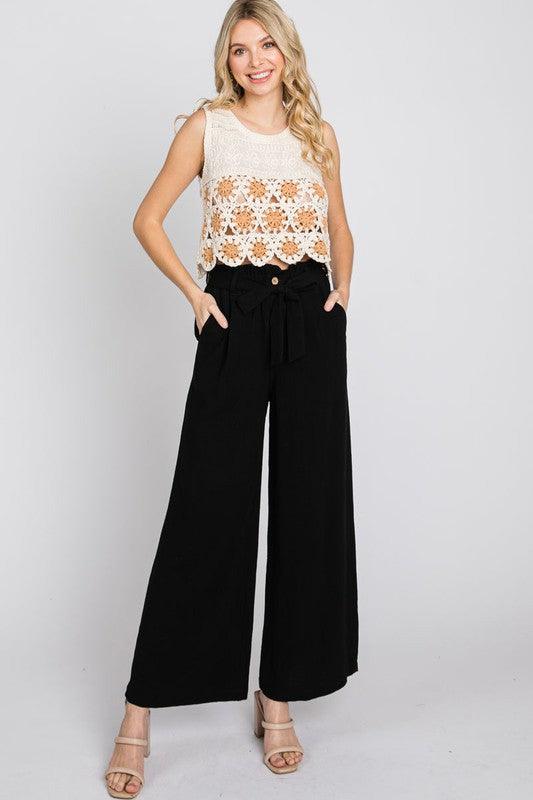 Plus Linen Wide Leg Pants - RK Collections Boutique