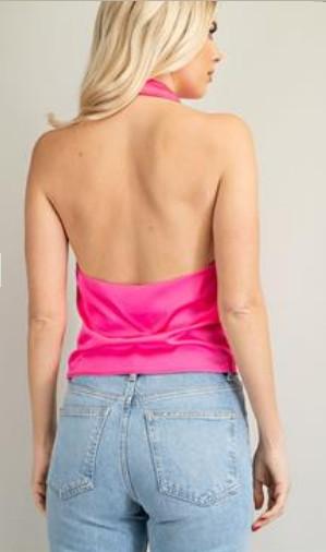 Flowy cowl neck halter top - RK Collections Boutique