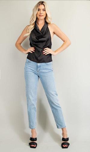 Flowy cowl neck halter top - RK Collections Boutique