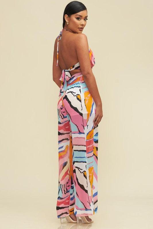 Paradise dreams halter jumpsuit - RK Collections Boutique