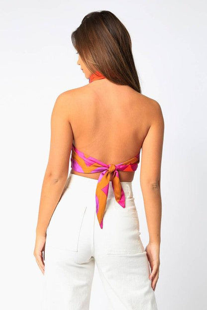 Multi wave halter crop top - RK Collections Boutique