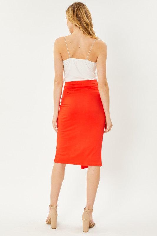 jersey gathered knee skirt - RK Collections Boutique