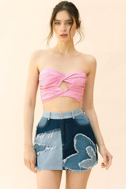 strapless crop top - RK Collections Boutique