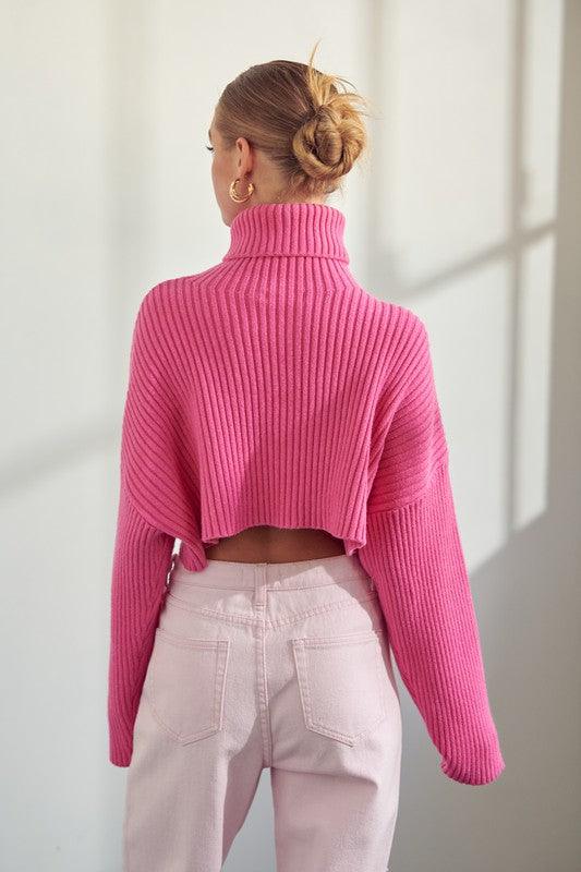 turtleneck crop sweater - RK Collections Boutique