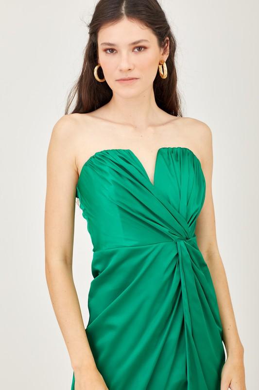 wrap strapless midi dress - RK Collections Boutique