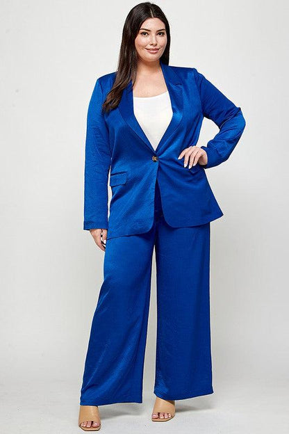 PLUS satin blazer - RK Collections Boutique