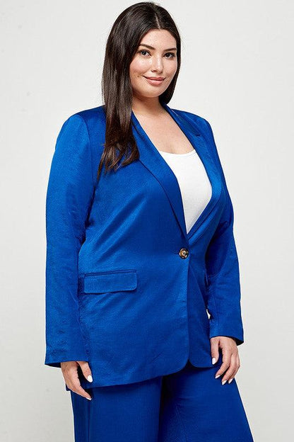 PLUS satin blazer - RK Collections Boutique