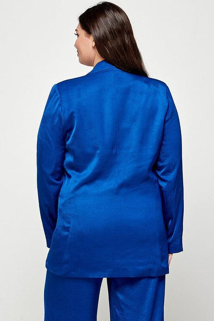 PLUS satin blazer - RK Collections Boutique