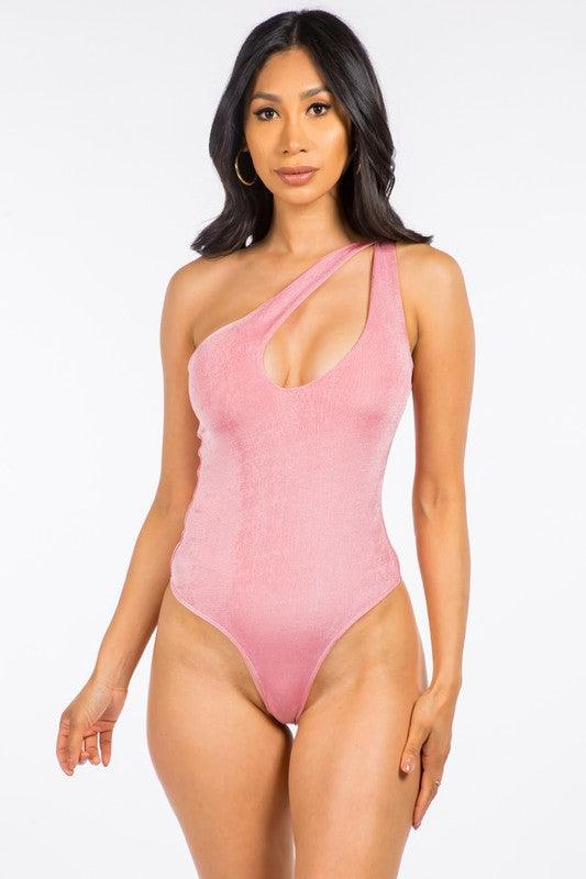 One Shoulder Bodysuit w/ Cutout - RK Collections Boutique