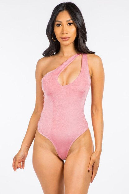 One Shoulder Bodysuit w/ Cutout - RK Collections Boutique