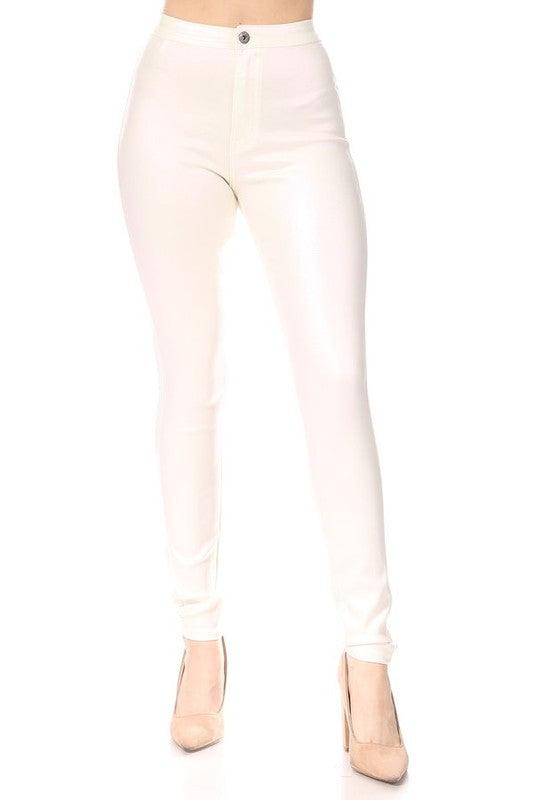 GP4109 super stretch metallic coated skinny jean - RK Collections Boutique