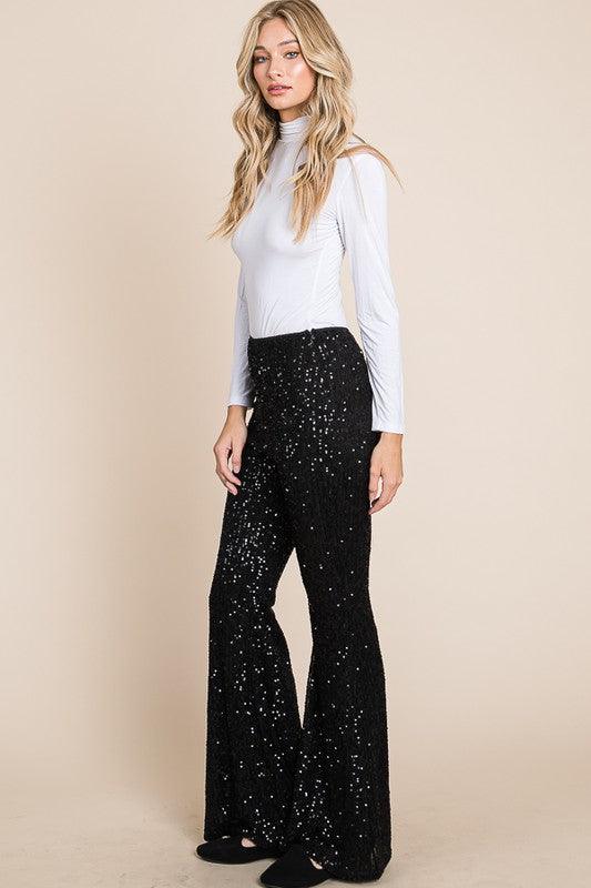 sequin flare pants - RK Collections Boutique