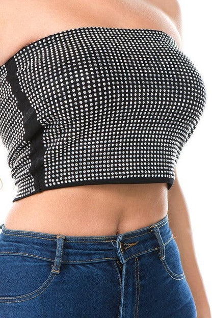 Club Rhinestone Tube Top - RK Collections Boutique