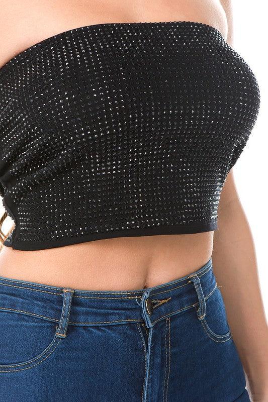 Club Rhinestone Tube Top - RK Collections Boutique