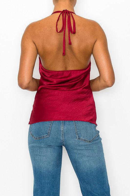 satin halter top - RK Collections Boutique