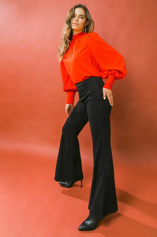 Faux suede flare pant - RK Collections Boutique