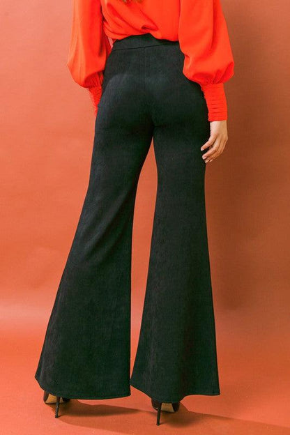 Faux suede flare pant - RK Collections Boutique