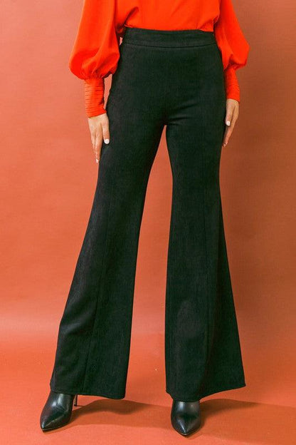 Faux suede flare pant - RK Collections Boutique