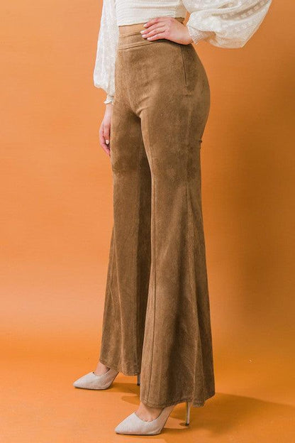 Faux suede flare pant - RK Collections Boutique