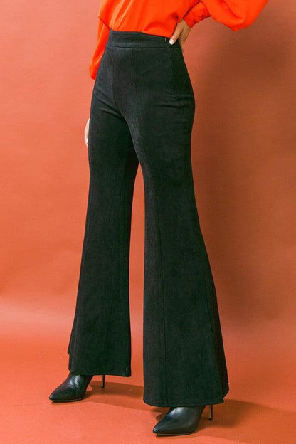 Faux suede flare pant - RK Collections Boutique