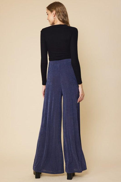 elastic wide leg pant w/pockets - RK Collections Boutique